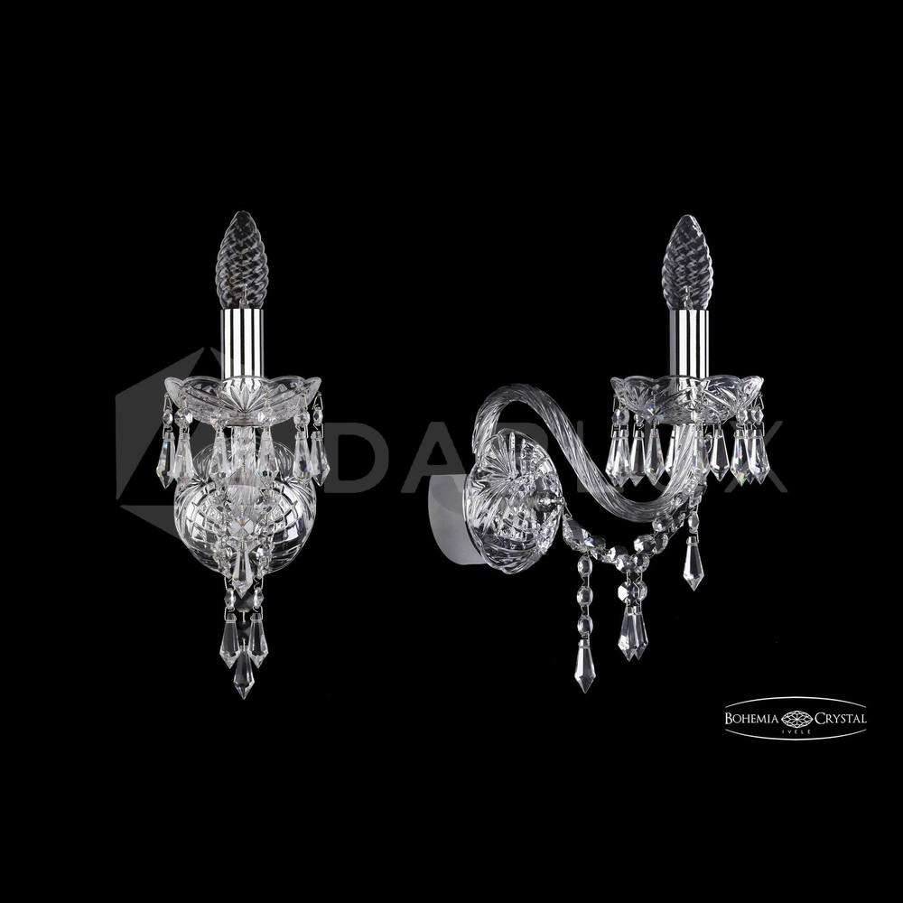 Бра хрустальные 1403B/1/160 Ni Bohemia Ivele Crystal