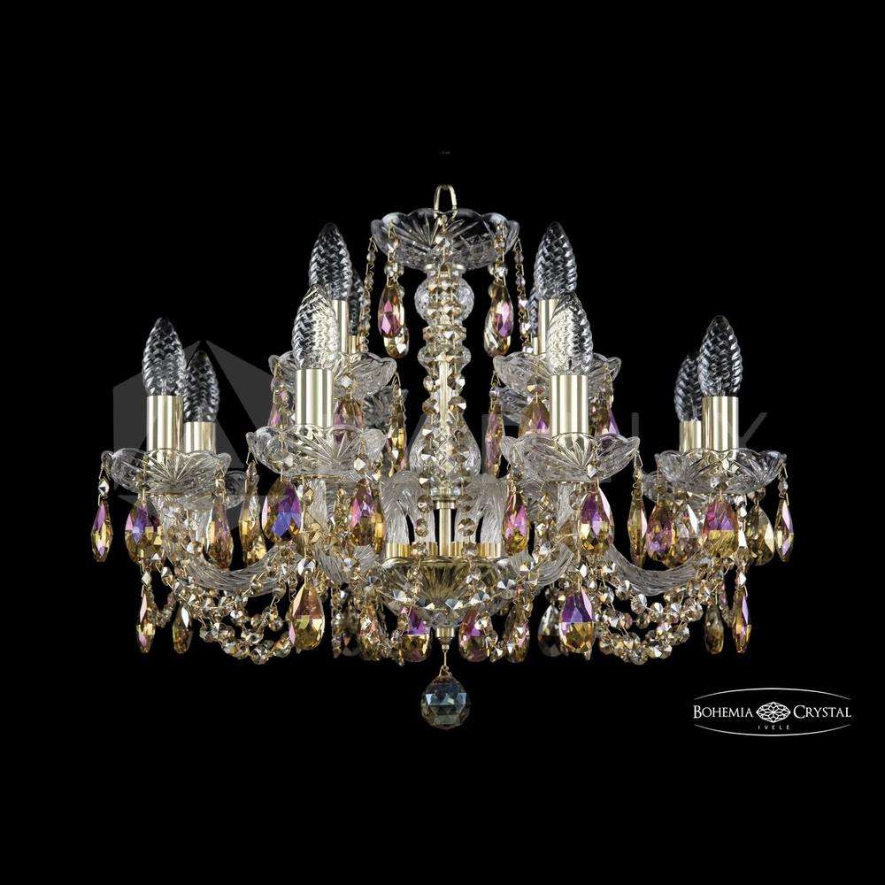 Люстра хрустальная 1402/8+4/195 G R777 Bohemia Ivele Crystal