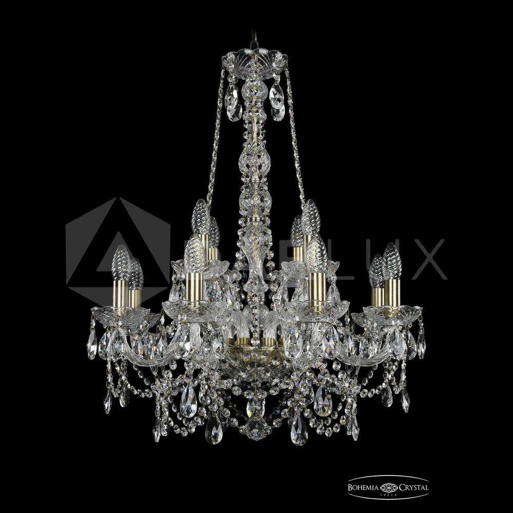 Люстра хрустальная 1411/8+4/195/h-70 Pa Bohemia Ivele Crystal
