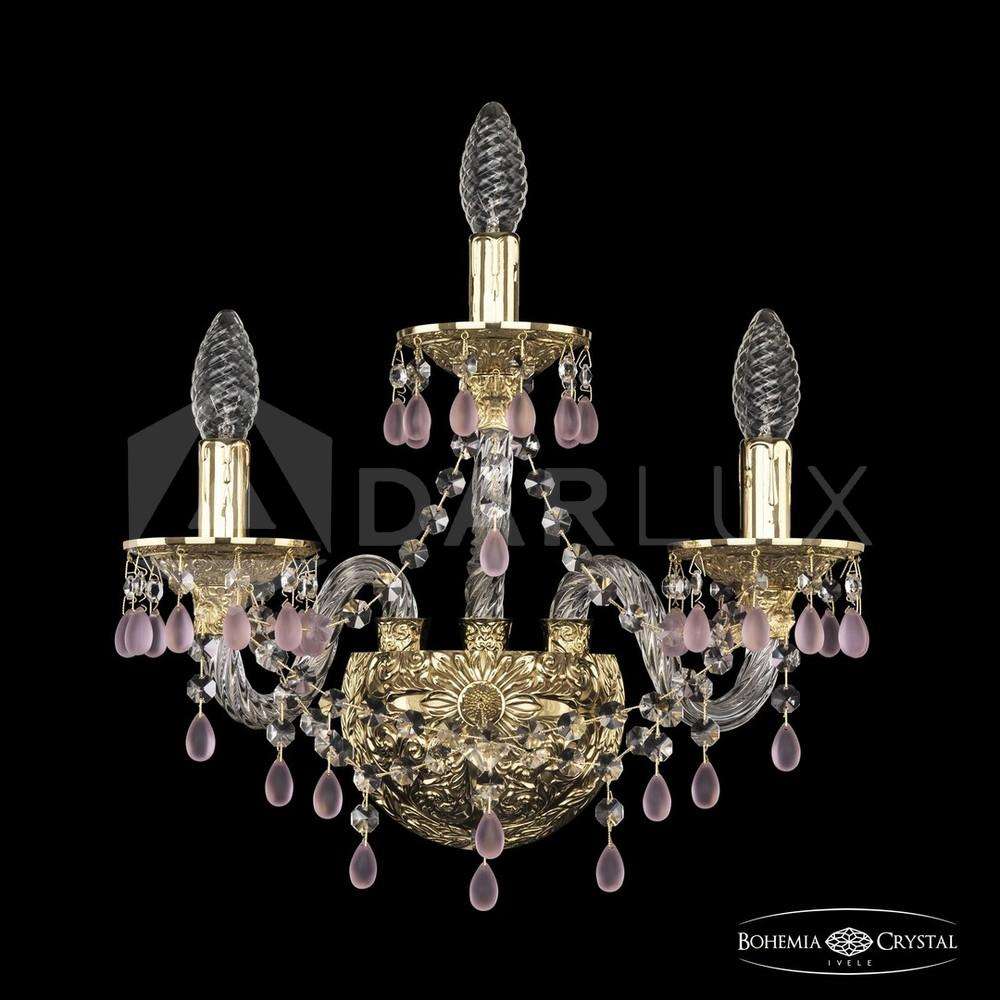 Бра хрустальные 16110B/2+1/141 G V7010 Bohemia Ivele Crystal