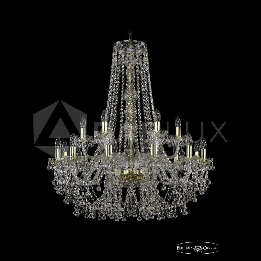 Люстра хрустальная 1409/12+6/300/h-95 G Bohemia Ivele Crystal