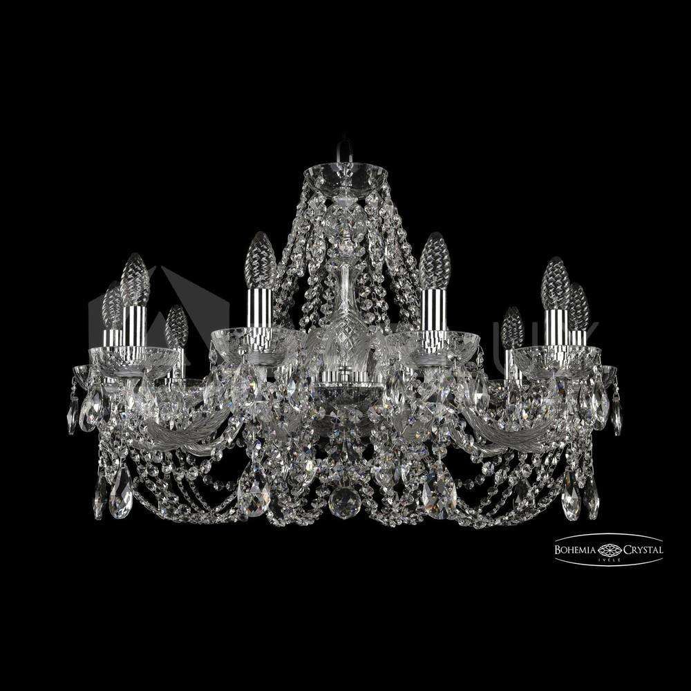Люстра хрустальная 2406/10/240 Ni Clear/1C Bohemia Ivele Crystal