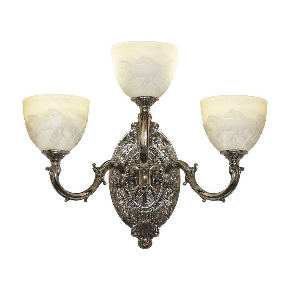 Бра бронзовые 7214B12/2+1/210 Ni P1 U Horse Bohemia Ivele Crystal
