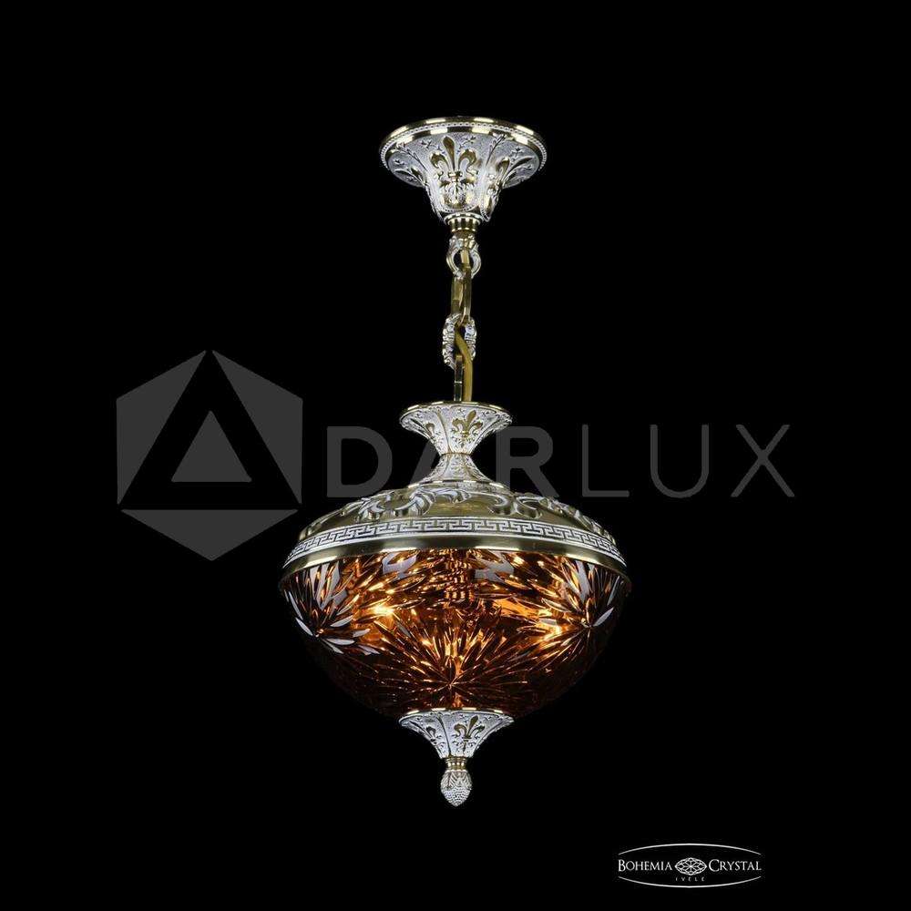 Люстра бронзовая 1773/25 GW Amber/1A Bohemia Ivele Crystal