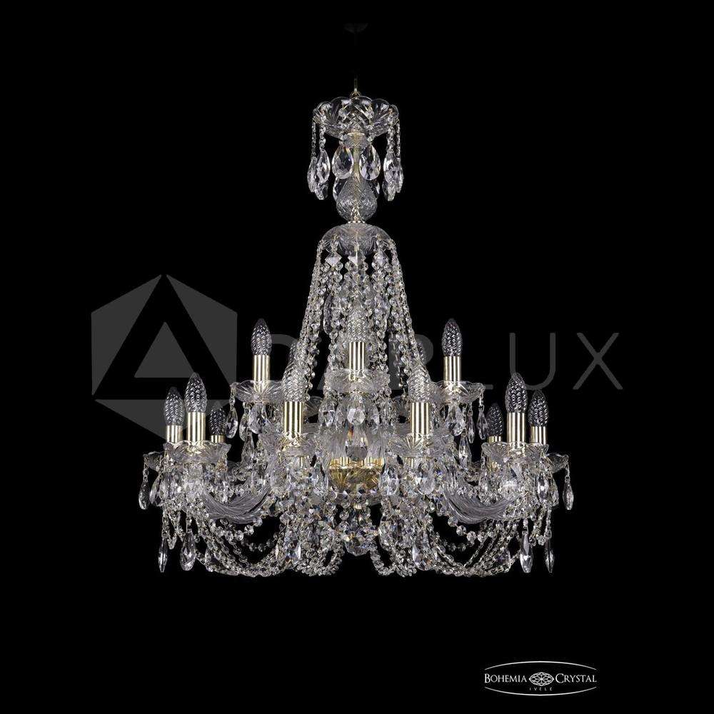 Люстра хрустальная 1406/10+5/240/XL-78 G Bohemia Ivele Crystal