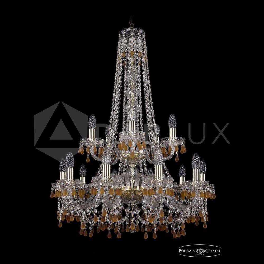 Люстра хрустальная 1410/10+5/240/h-91/2d G V1003 Bohemia Ivele Crystal