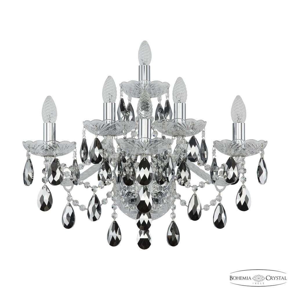 Бра хрустальный 1415B/3+2+1/240/XL Ni K781 Bohemia Ivele Crystal