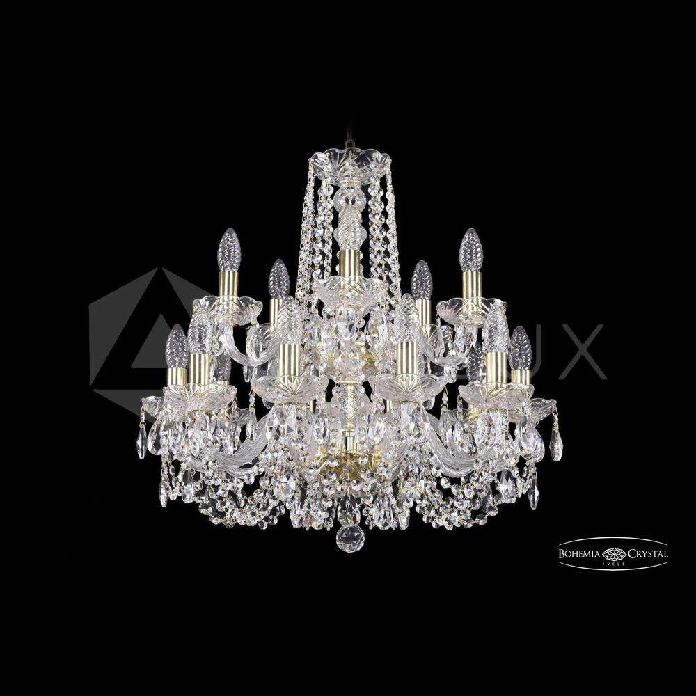 Люстра хрустальная 1402/10+5/195v/2d G Bohemia Ivele Crystal