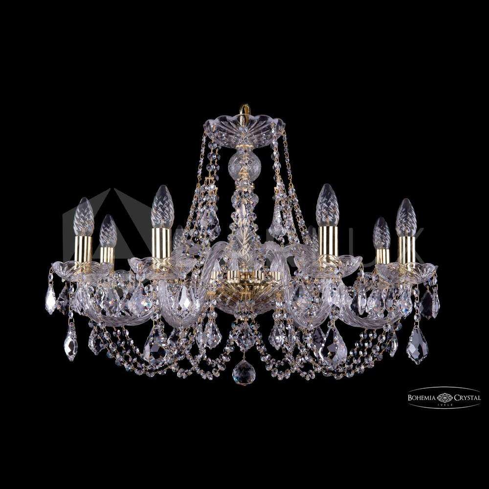 Люстра хрустальная 1406/8/240 G Leafs Bohemia Ivele Crystal
