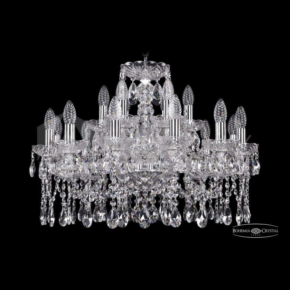 Люстра хрустальная 1413/12+6/220 Ni Bohemia Ivele Crystal