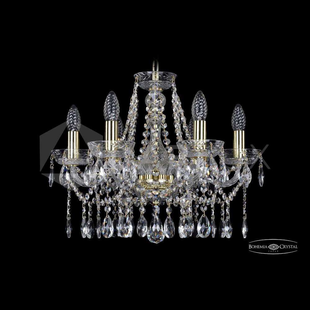 Люстра хрустальная 2413/6/165 G Clear/1B Bohemia Ivele Crystal