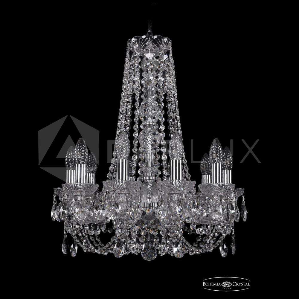 Люстра хрустальная 1406/10/160/h-58 Ni Bohemia Ivele Crystal