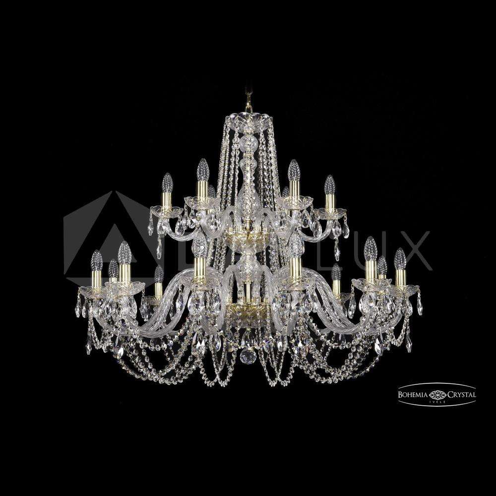 Люстра хрустальная 1402/12+6/360v/2d G Bohemia Ivele Crystal