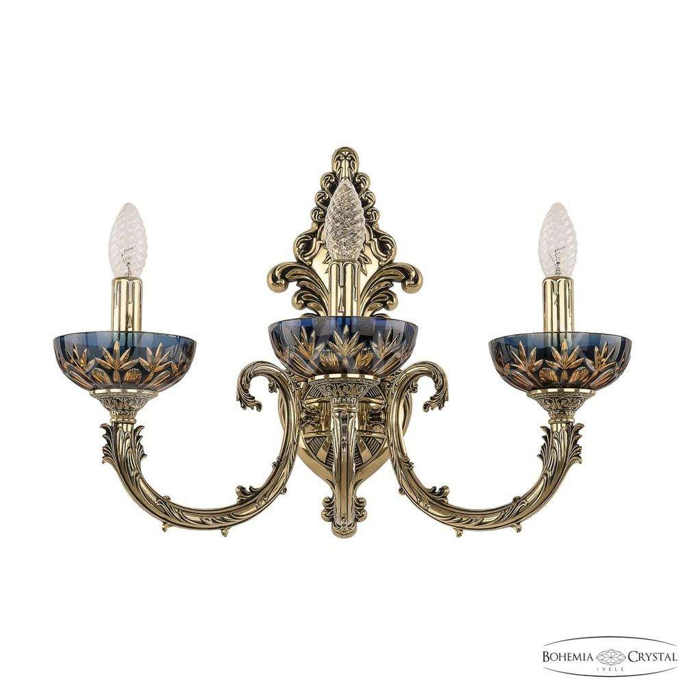 Бра бронзовые 7109B15/3/210 GB P Amber-Blue/H-1I Bohemia Ivele Crystal