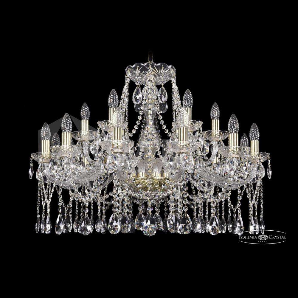 Люстра хрустальная 1413/12+6/300 G Bohemia Ivele Crystal