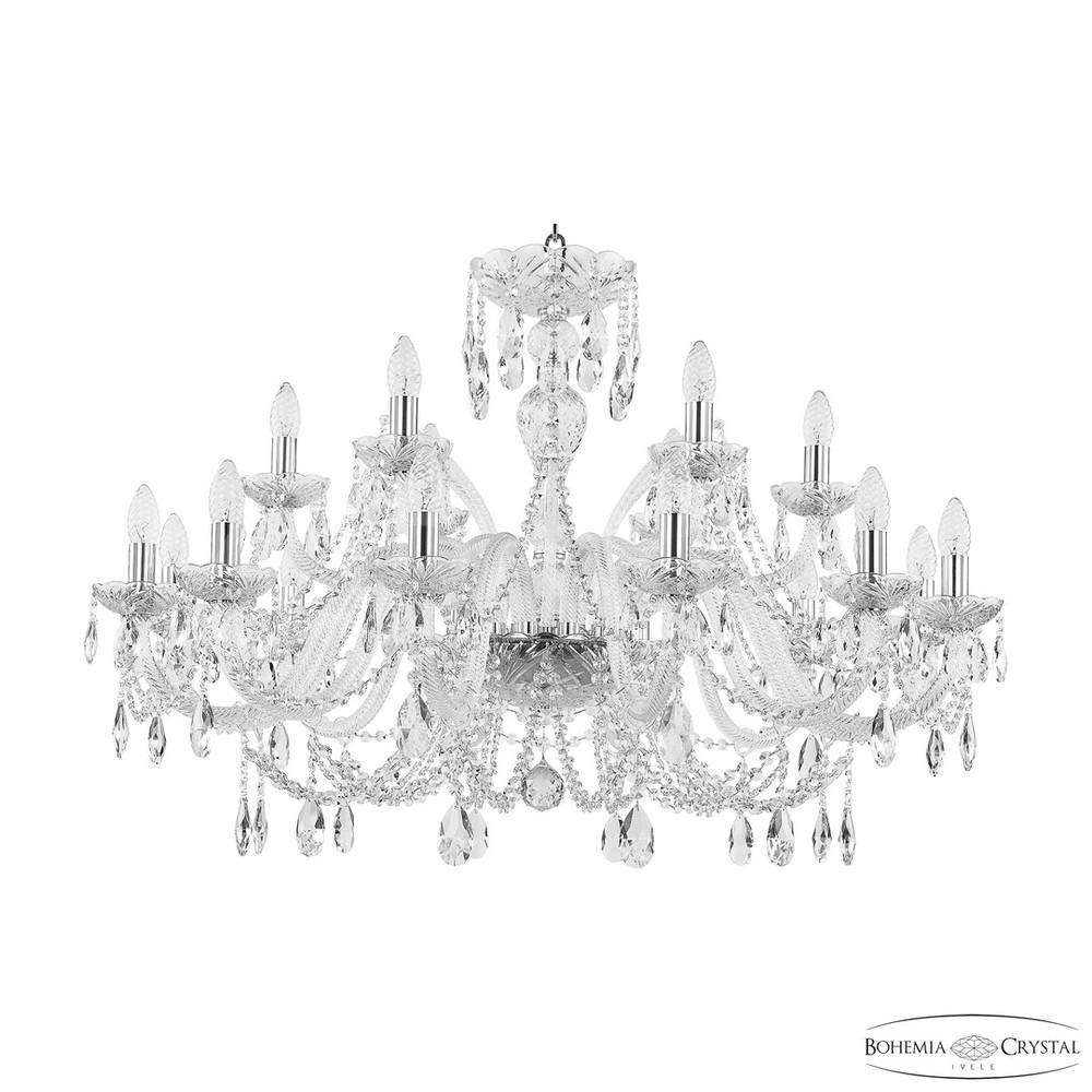 Люстра хрустальная 105/12+6/360 Ni Bohemia Ivele Crystal