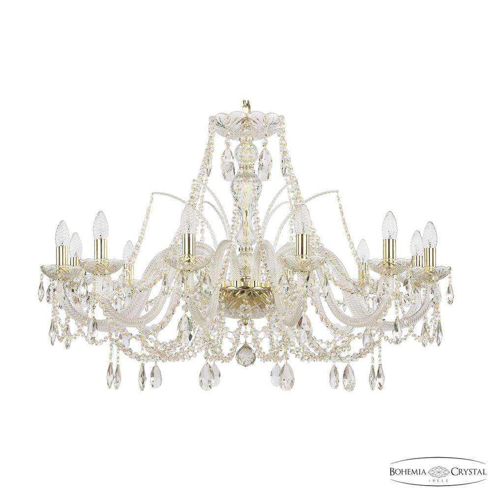 Люстра хрустальная 105/12/360 G Bohemia Ivele Crystal