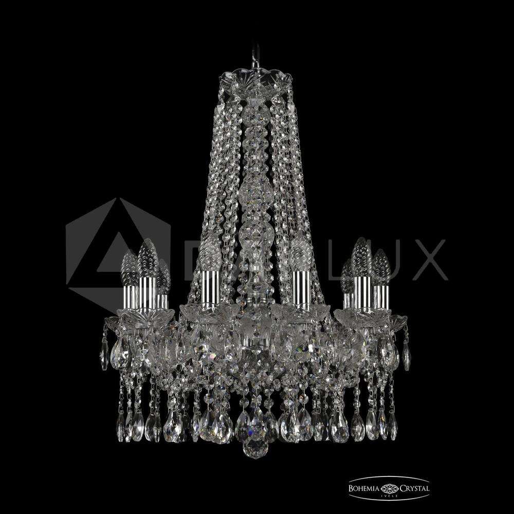 Люстра хрустальная 1413/10/165/h-62 Ni Bohemia Ivele Crystal