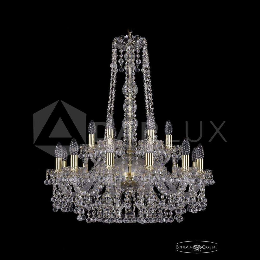 Люстра хрустальная 1409/12+6/240/h-77 G Bohemia Ivele Crystal