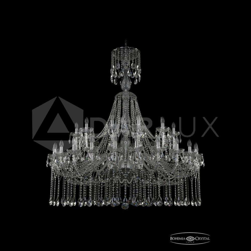 Люстра хрустальная 1413/24+12/530/XL-160 Ni Bohemia Ivele Crystal