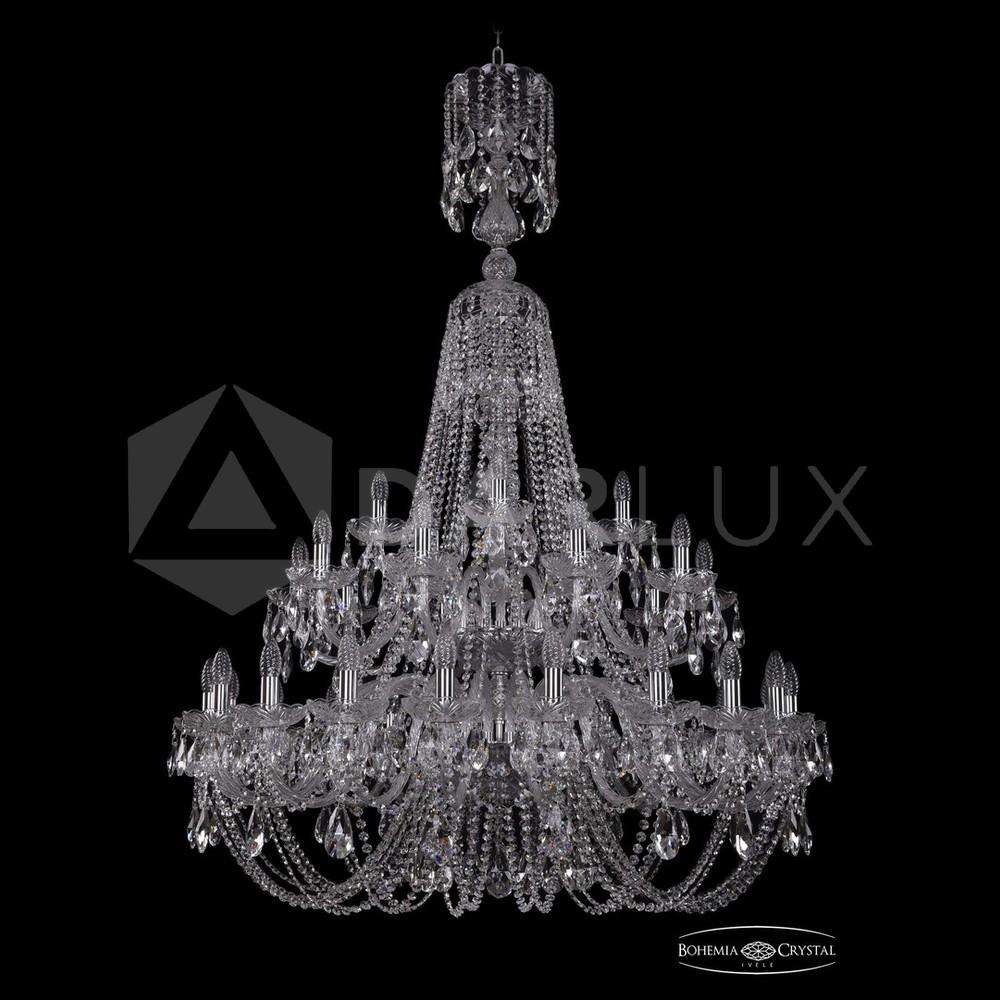 Люстра хрустальная 1406/20+10+5/400/XL-160/2d Ni Bohemia Ivele Crystal