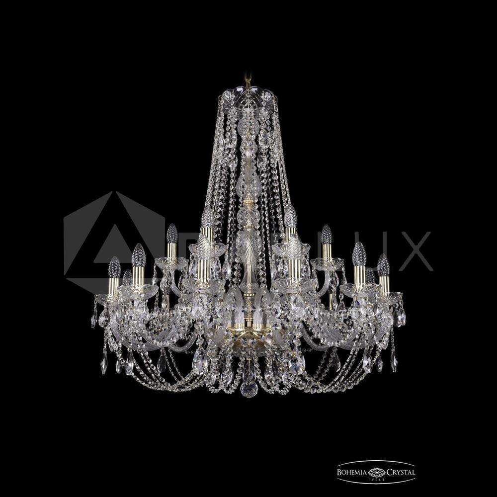 Люстра хрустальная 1406/12+6/300/h-90 G Bohemia Ivele Crystal