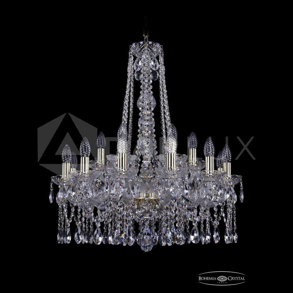 Люстра хрустальная 1413/12+6/220/h-73 G Bohemia Ivele Crystal
