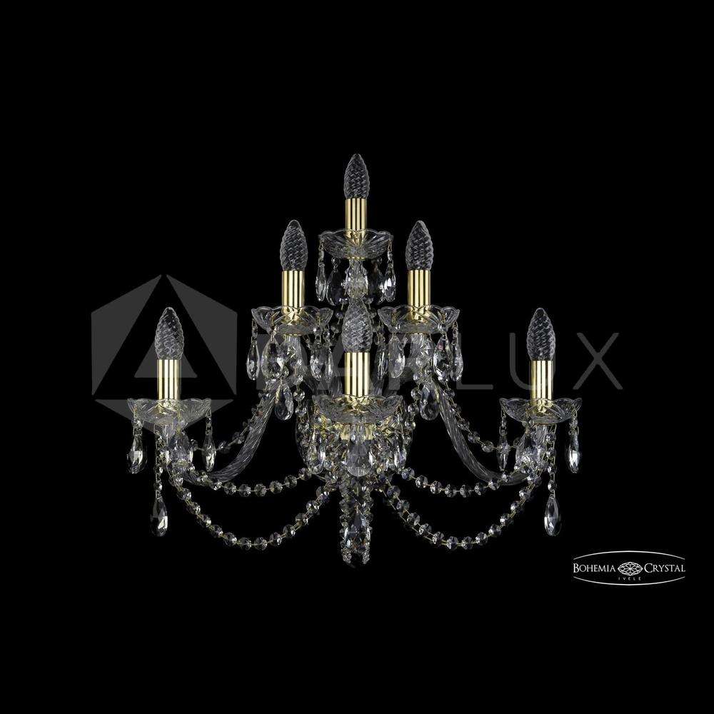 Бра хрустальные 1406B/3+2+1/240 G Bohemia Ivele Crystal