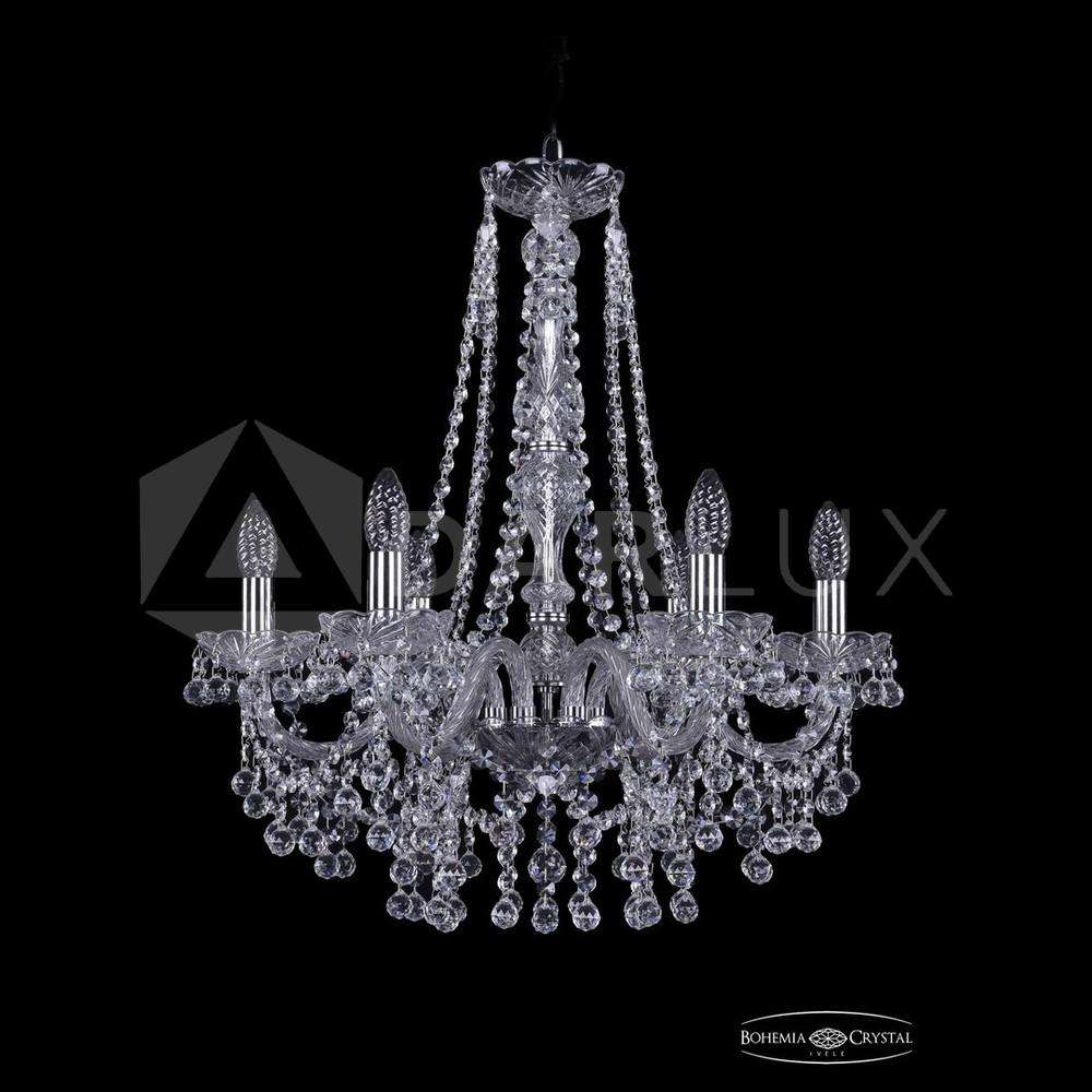 Люстра хрустальная 1409/6/195/h-63 Ni Bohemia Ivele Crystal