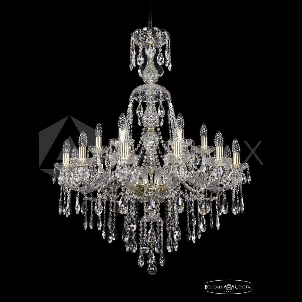Люстра хрустальная 1415/12+6/300/XL-108 G Bohemia Ivele Crystal