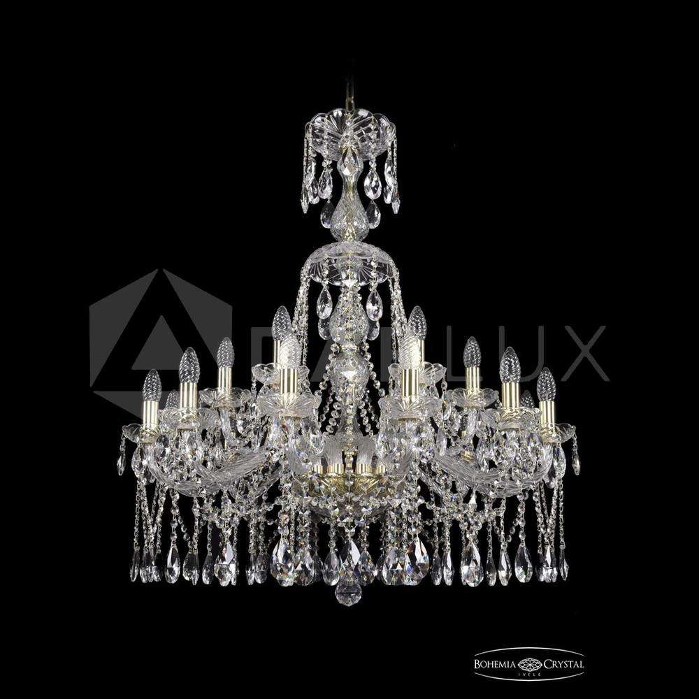 Люстра хрустальная 1413/12+6/300/XL-95 G Bohemia Ivele Crystal