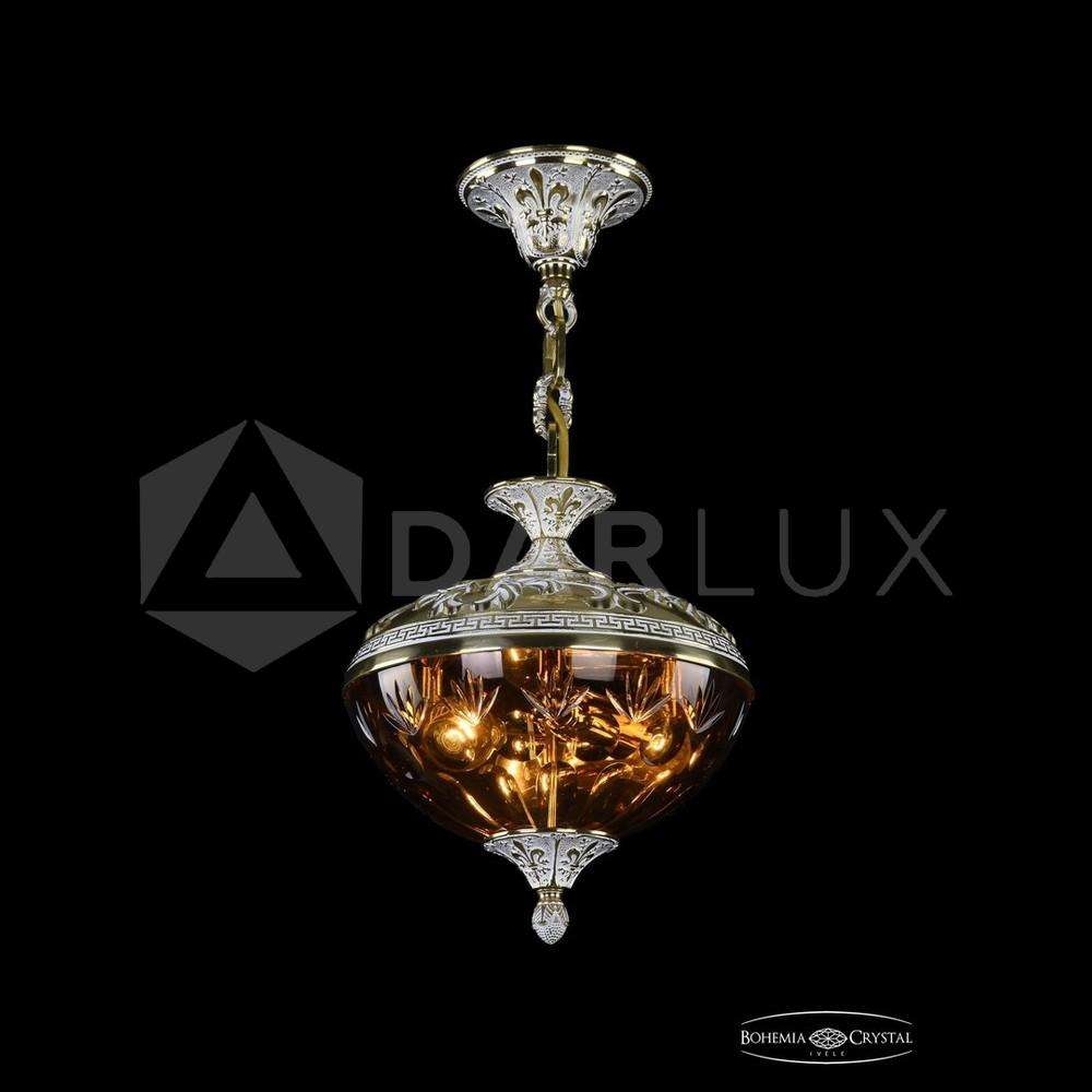 Люстра бронзовая 1773/25 GW Amber/1E Bohemia Ivele Crystal