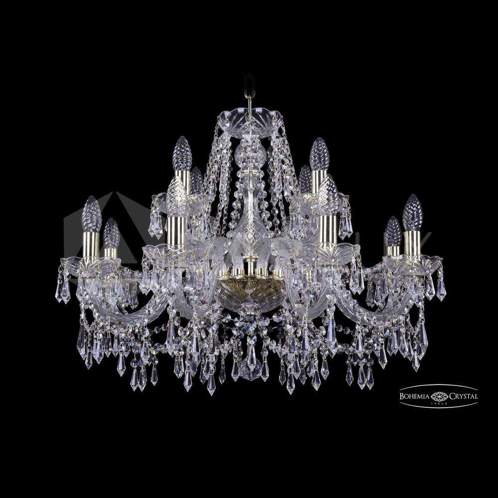 Люстра хрустальная 1403/8+4/240 G Bohemia Ivele Crystal