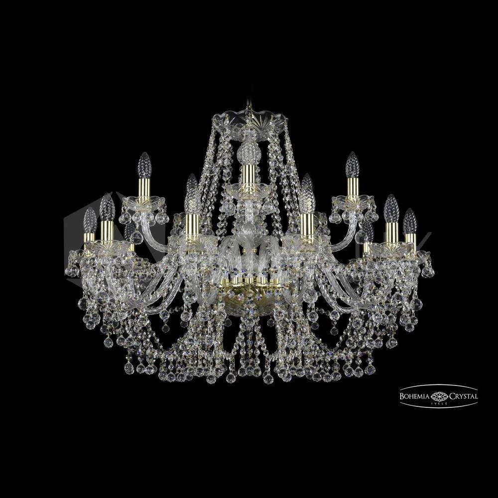 Люстра хрустальная 1409/10+5/300 G Bohemia Ivele Crystal