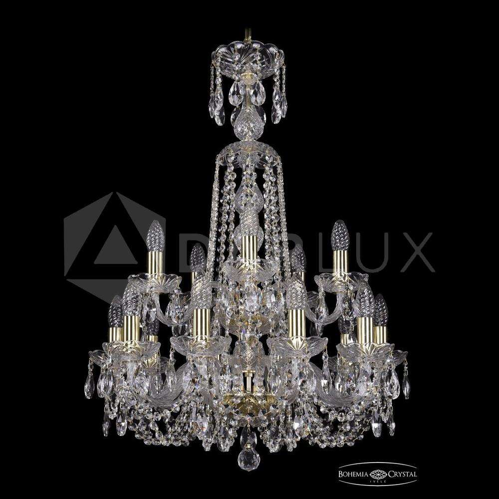 Люстра хрустальная 1402/10+5/195/XL-81/2d G Bohemia Ivele Crystal