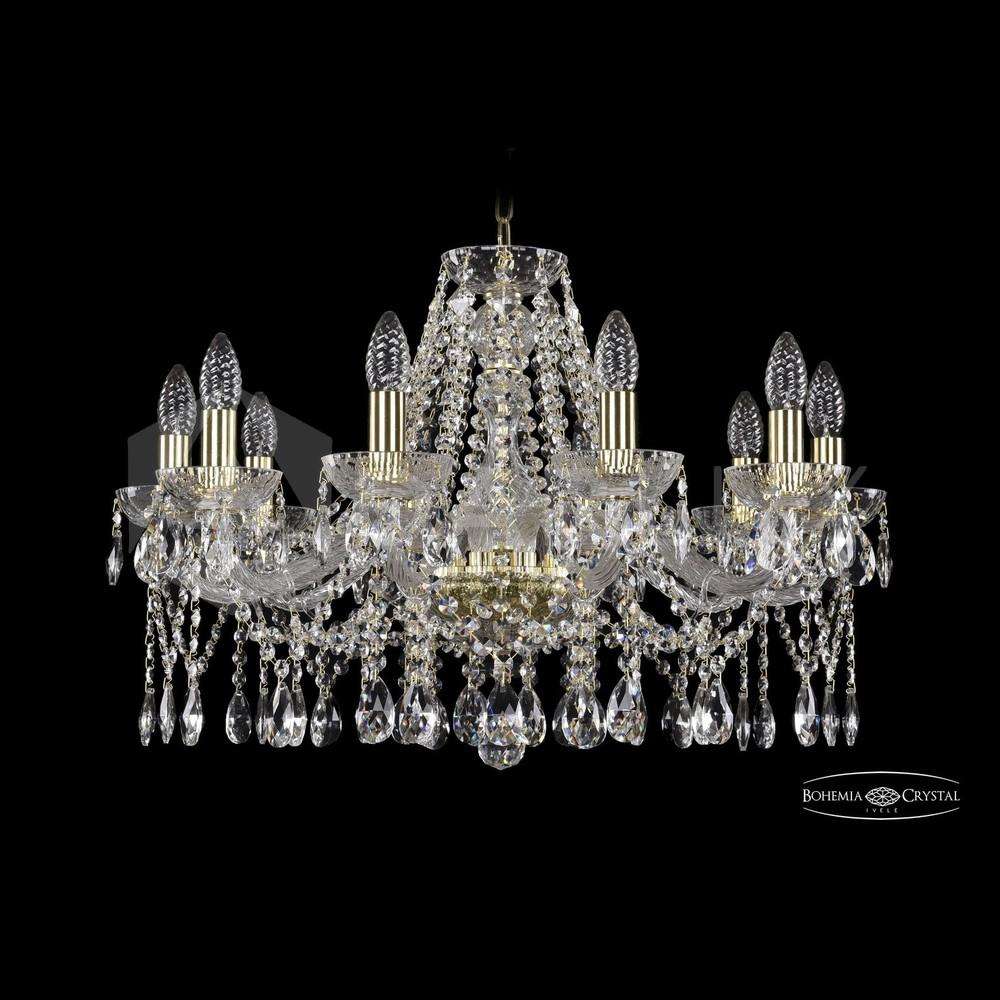 Люстра хрустальная 2413/10/220 G Clear/1C Bohemia Ivele Crystal