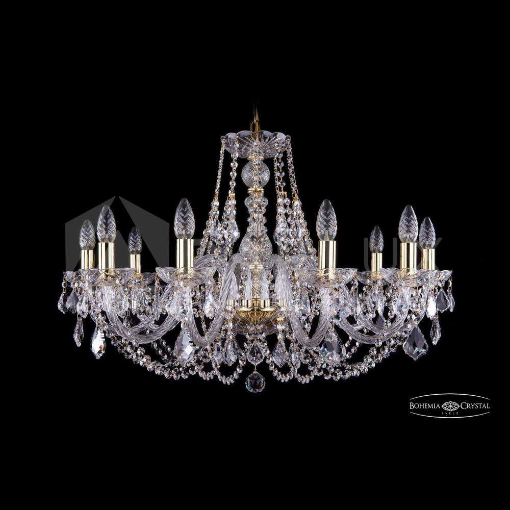 Люстра хрустальная 1406/10/300 G Leafs Bohemia Ivele Crystal