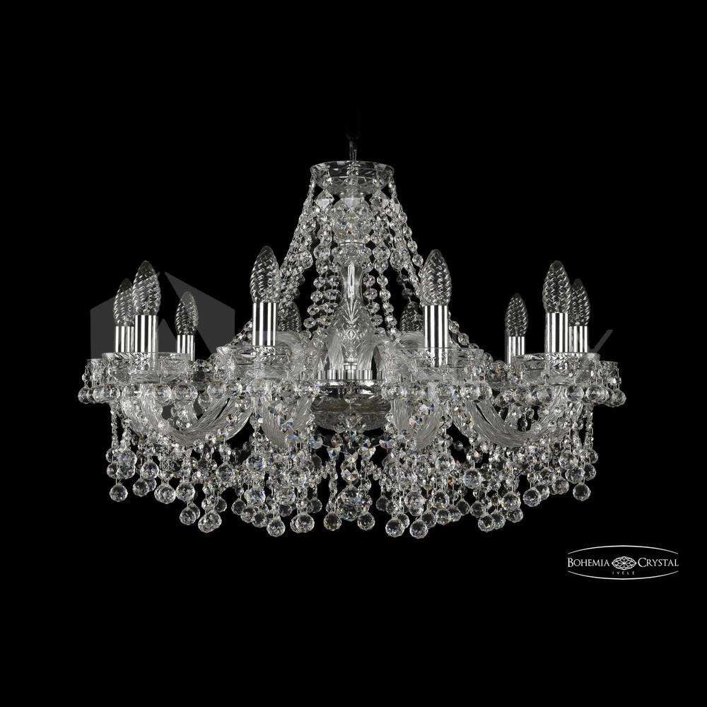 Люстра хрустальная 2409/10/240 Ni Clear/1B Bohemia Ivele Crystal