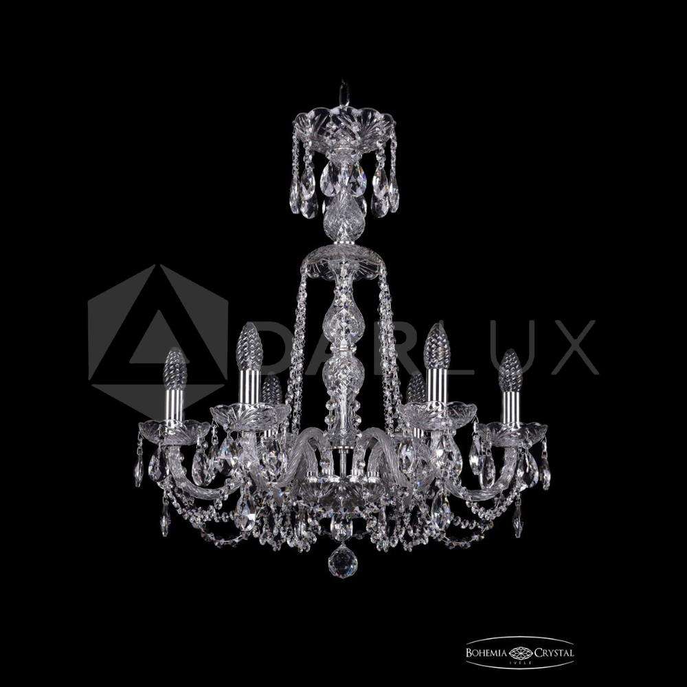 Люстра хрустальная 1402/6/195/XL-64 Ni Bohemia Ivele Crystal