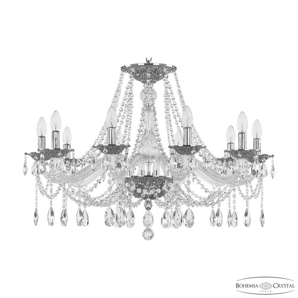 Люстра хрустальная 1607/10/300 Ni Bohemia Ivele Crystal