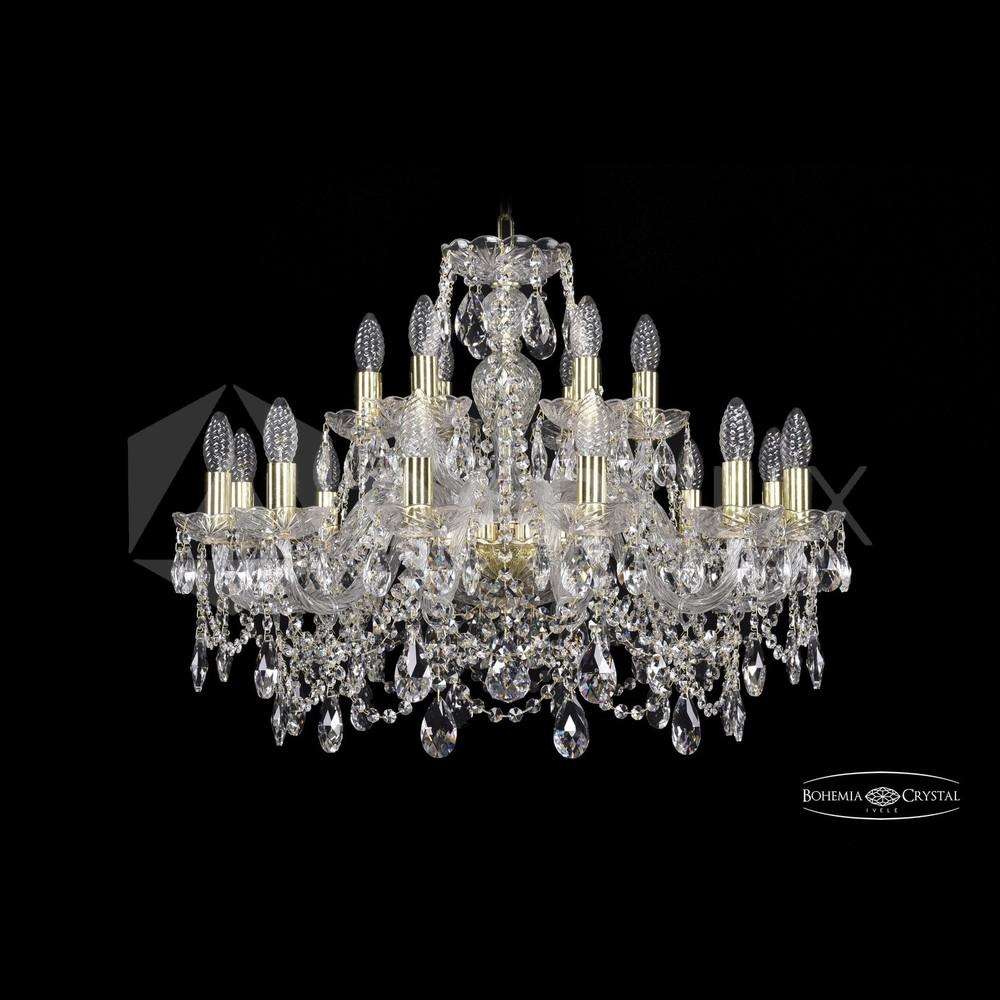 Люстра хрустальная 1411/12+6/240 G Bohemia Ivele Crystal