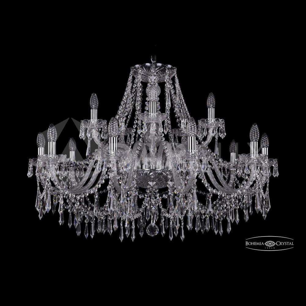 Люстра хрустальная 1403/10+5/360 Ni Bohemia Ivele Crystal