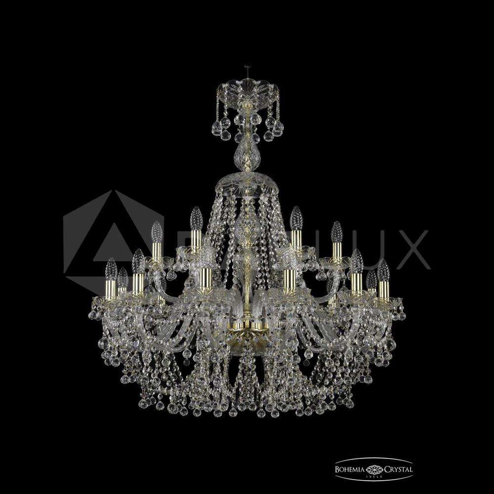 Люстра хрустальная 1409/12+6/300/XL-95 G Bohemia Ivele Crystal