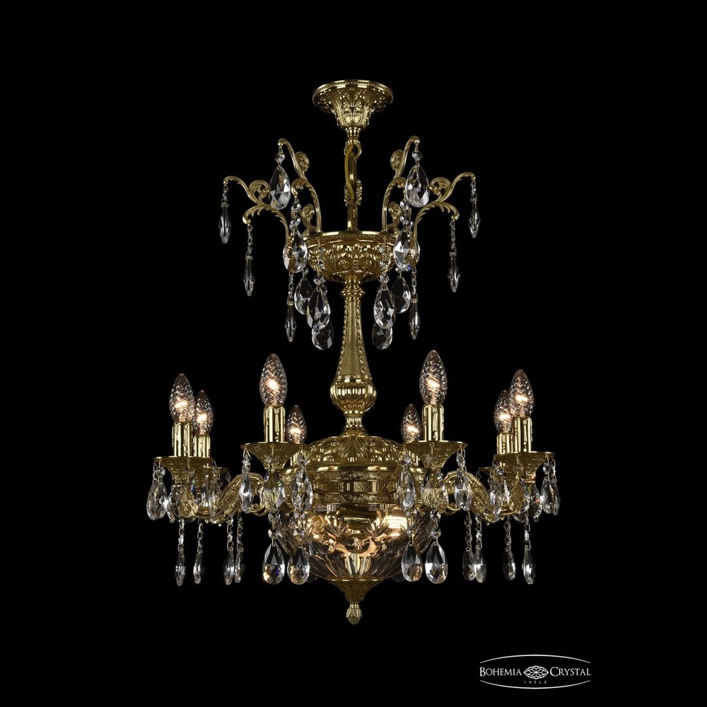 Люстра бронзовая 8719/8/CK125SP/250SP G Clear/1E Bohemia Ivele Crystal