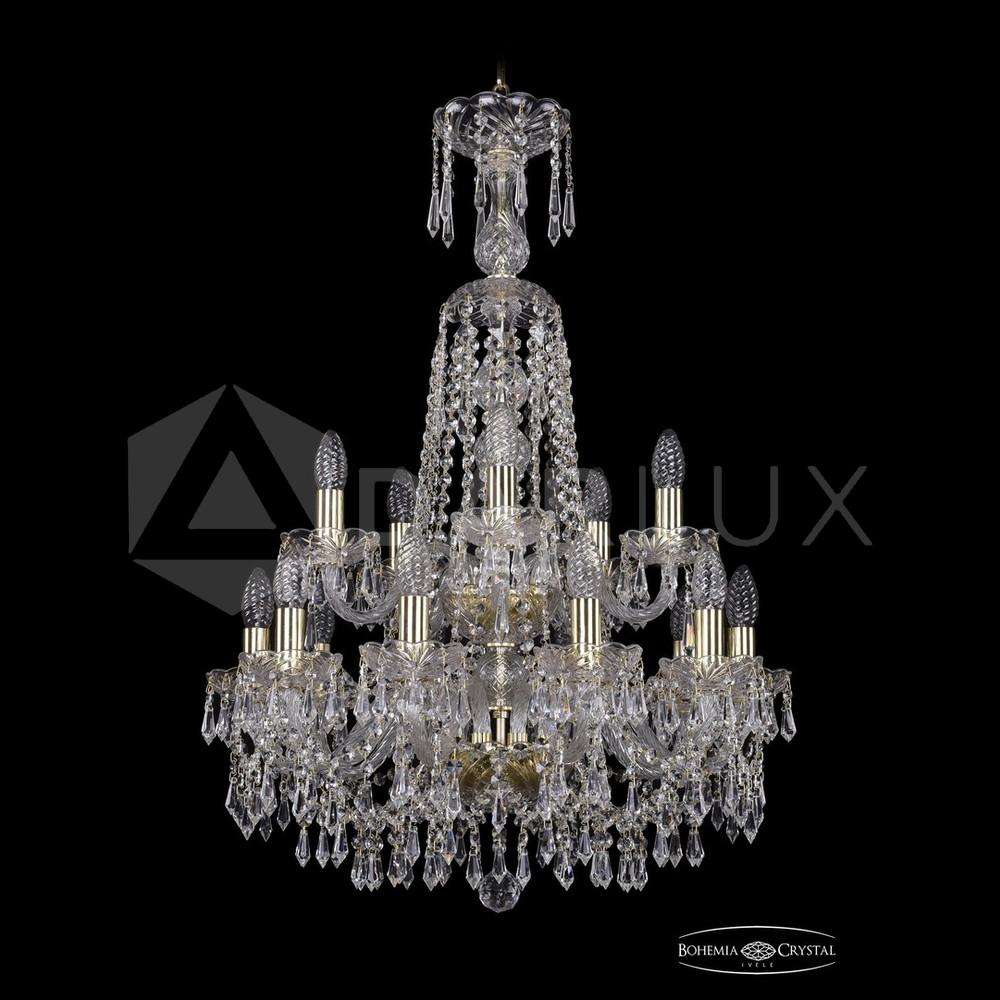 Люстра хрустальная 1403/10+5/195/XL-84/2d G Bohemia Ivele Crystal