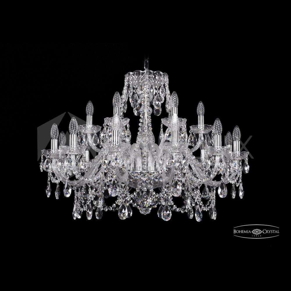 Люстра хрустальная 1411/12+6/300 Ni Bohemia Ivele Crystal
