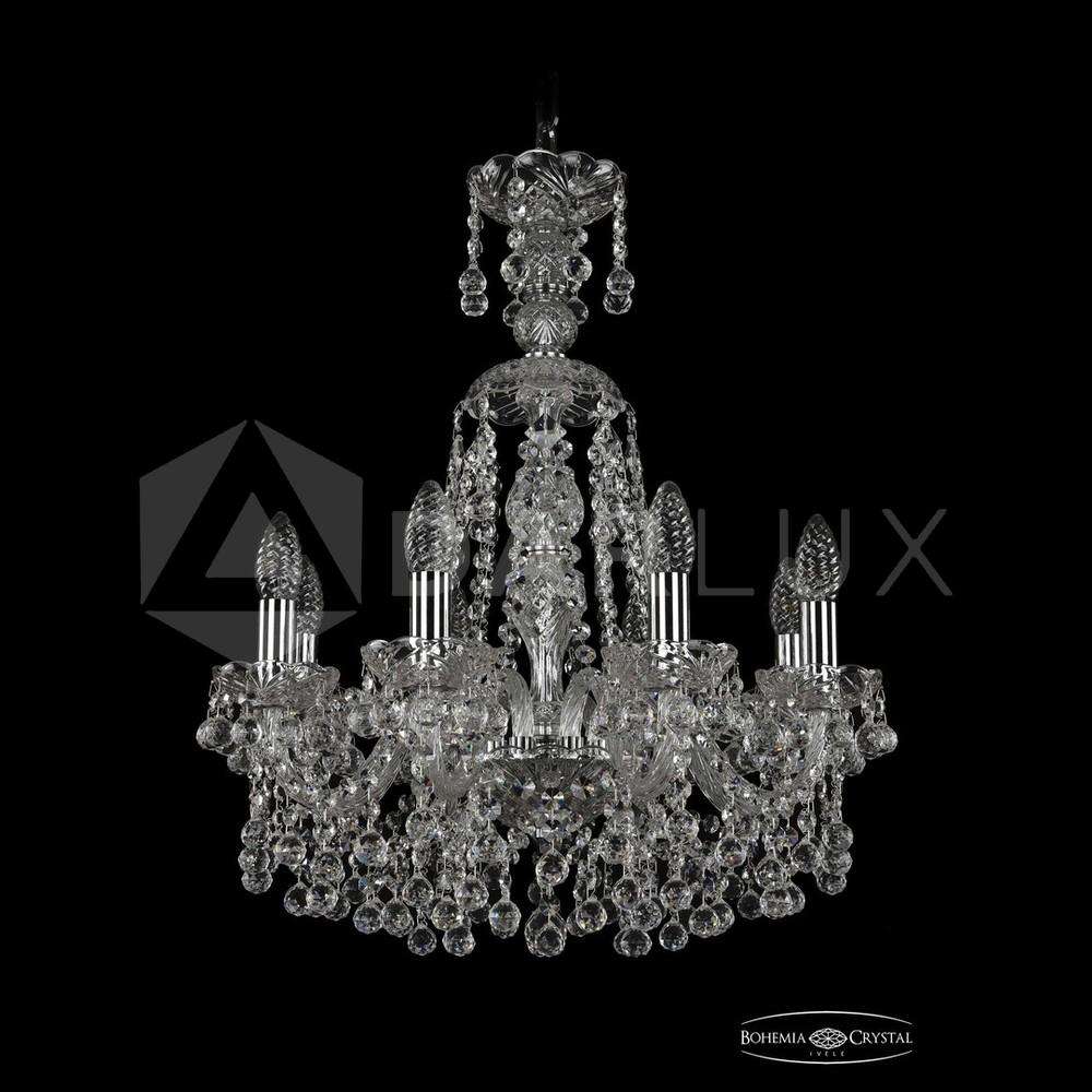 Люстра хрустальная 1409/8/160/XL-60 Ni Bohemia Ivele Crystal