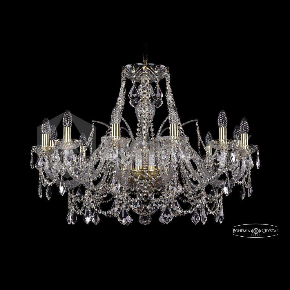 Люстра хрустальная 1411/12/300 G Leafs Bohemia Ivele Crystal