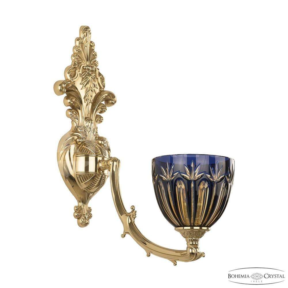 Бра бронзовые 7211B15P/1/210 G P1 U Amber-Blue/H-1i Bohemia Ivele Crystal