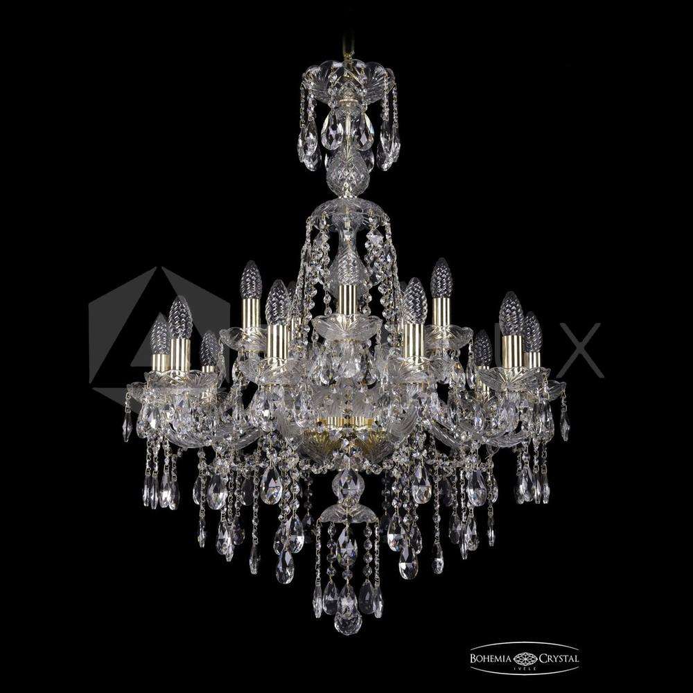 Люстра хрустальная 1415/10+5/220/XL-86 G Bohemia Ivele Crystal